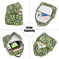 thumbnail image 5 of FORMRS Mini Backpack Purse for Women Quilted Travel Daypack Casual Shoulder Bag, Green Floral Leopard Pattern, 5 of 7