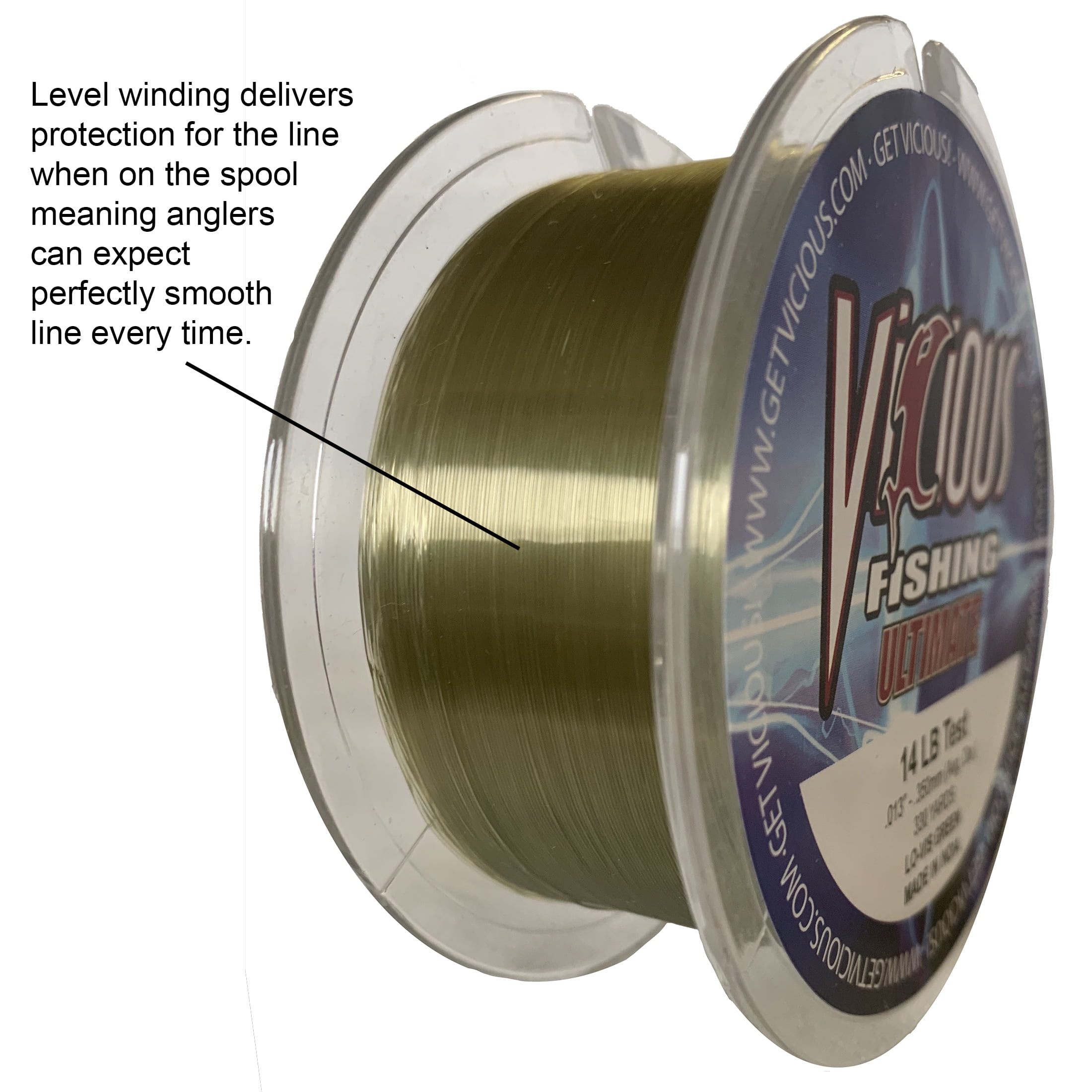 Vicious FLD-6 Fluorocarbon Fishing Line 6 LB. 500 Yards .008 Dia. Clear
