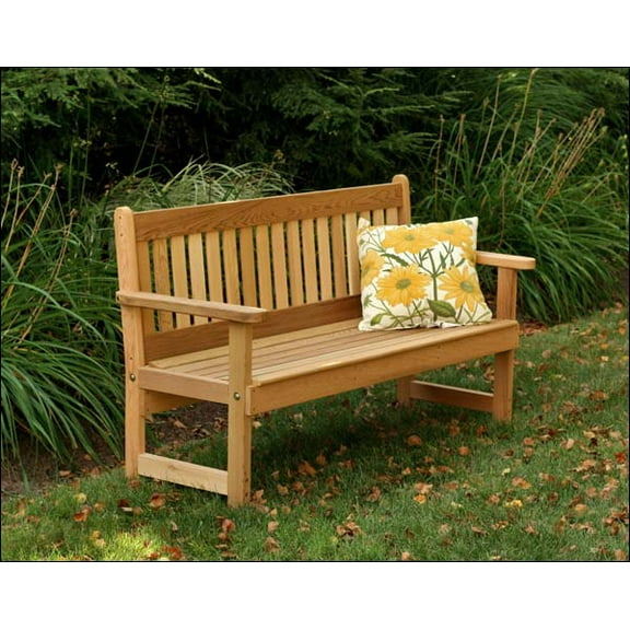 6' Red Cedar English Garden Bench