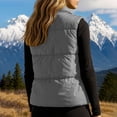 thumbnail image 6 of Abomasnow Women's Puffer Vest Lightweight Stand Collar Sleeveless Winter Warm Zip Up Padded Outerwear Jackets with Pockets S-XXL, 6 of 6