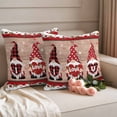 thumbnail image 2 of Valentine's Day Outdoor Waterproof Pillow Covers, Love Heart Romantic Roses Gnomes Wooden Decorative Square Throw Pillowcase Sofa Cushion Sham for Patio/Couch/Chair, 16"x16" 2 Pack, 2 of 8