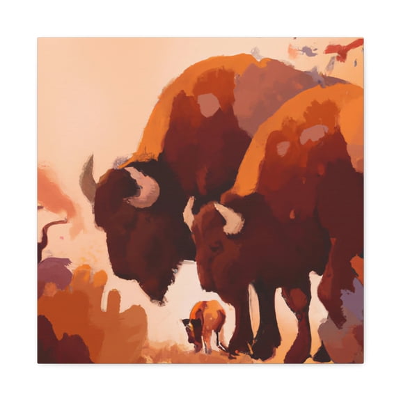 Bison in Art Deco - Canvas