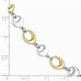 thumbnail image 3 of 14K Two-Tone Gold bracelet Links Link, 7.75 in Polished Link, 3 of 3