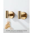 thumbnail image 2 of Stainless Steel J-Hook Robe/Towel Hook in Gold, 2 of 6