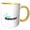 Yellow/White, variant on 3drose, Tango Dancer, 11oz Two-tone Red Mug