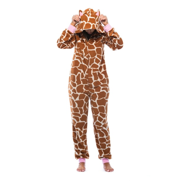 Just Love Adult Onesie with Animal Prints / Pajamas (Giraffe, XX-Large) -  