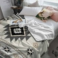 thumbnail image 3 of Boho Aztec Flannel Blanket for Bed, Southwest Ethnic Geometric Farmhouse Art Soft Cozy Warm Couch Throw Blanket, Lightweight Fluffy Plush Bedding Blankets for Sofa Decor All Season 50"x60", 3 of 7