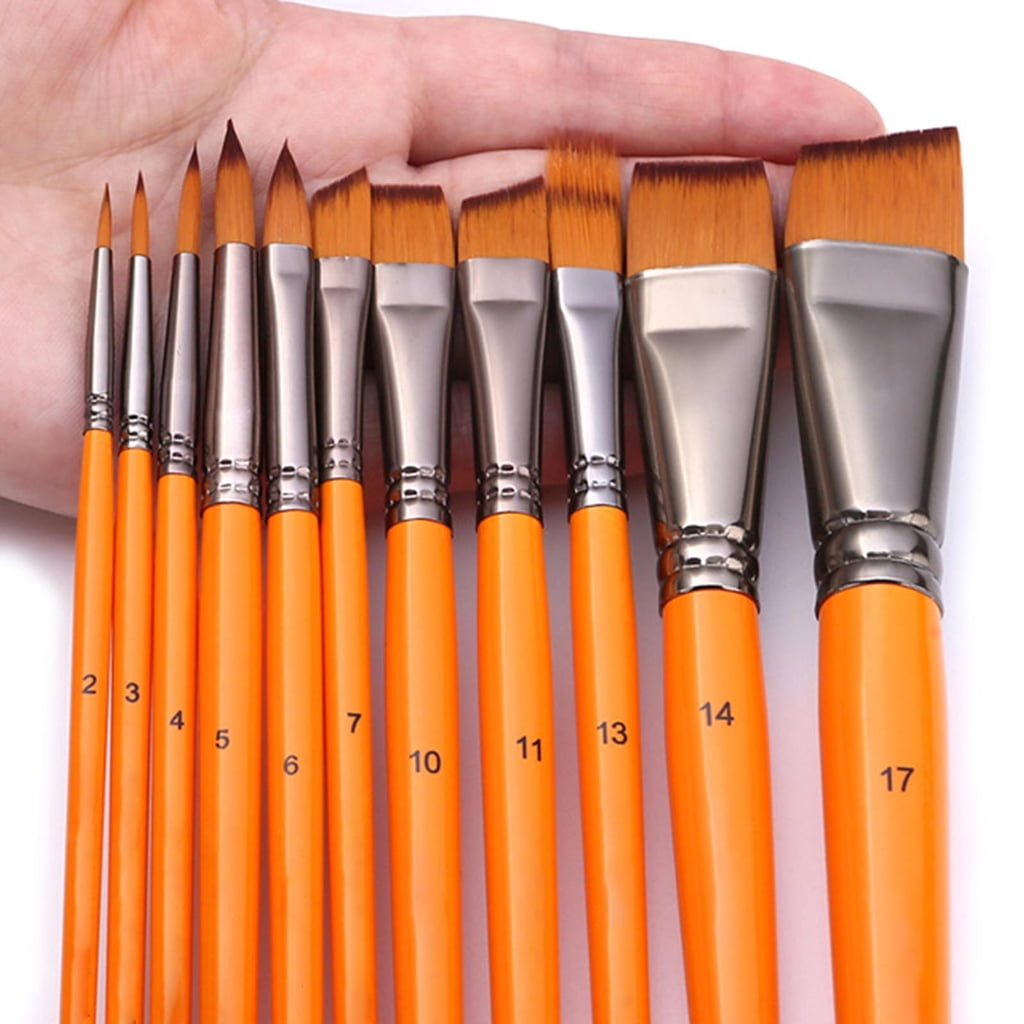 Geemin 11x Watercolor Paint Brushes Artist Brushes Drawing Supplies for Face Painting