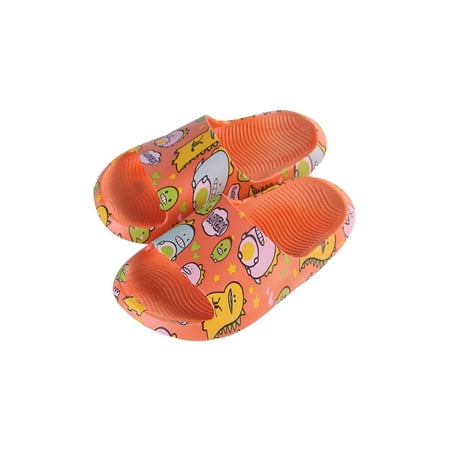 

Rotosw Unisex Water Shoes Slip On Shower Slippers Backless Slide Sandals Cozy Flat House Cute Orange 8C/9C