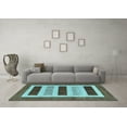 thumbnail image 3 of Ahgly Company Indoor Rectangle Abstract Light Blue Contemporary Area Rugs, 7' x 10', 3 of 4