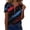 Black, variant on Womens Patriotic V Neck Tee Independence Day Print Short Sleeve Decorative Button Casual Top Breathable Fabric