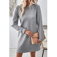 thumbnail image 3 of OCSTRADE Womens Sweatshirt Dress Casual Long Sleeve Basic Solid Textured Shift Dress Trendy Girls 2025 Fall Dress Grey, 3 of 7