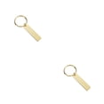 thumbnail image 3 of Yuarrent Stainless Steel Blank Keychain Decoration Portable Waist Keyring Decorative Key Rectangle Handbag Hanging Chain Gifts DIY Oro 2Conjunto, 3 of 6