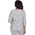 thumbnail image 2 of Alfred Dunner Womens Petite  Diagonal Textured Crew Neck Top, 2 of 6