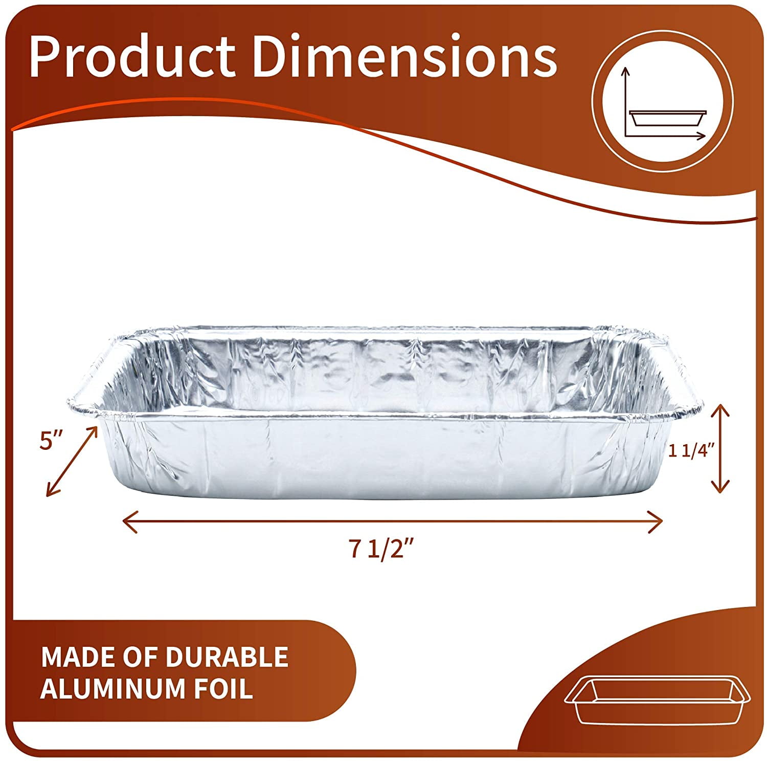  Weber Grills Compatible Drip Pans [30-Pack], Bulk Package, Aluminum  Foil BBQ Grease Pans for Easy Drain Management of Weber Grills - 7 1/2 x  5 : Patio, Lawn & Garden