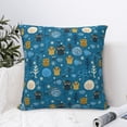 thumbnail image 4 of Wukai Cute Colorful Owls And Trees Premium Polyester Fleece Pillow Covers with Hidden Zipper Closure,Luxuriously Soft and Durable-20"x20", 4 of 7