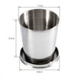 thumbnail image 3 of Stainless Steel Collapsible Cup with Keychain Portable Folding Cup for Camping Travel Outdoor Hiking 240ml (L), 3 of 8