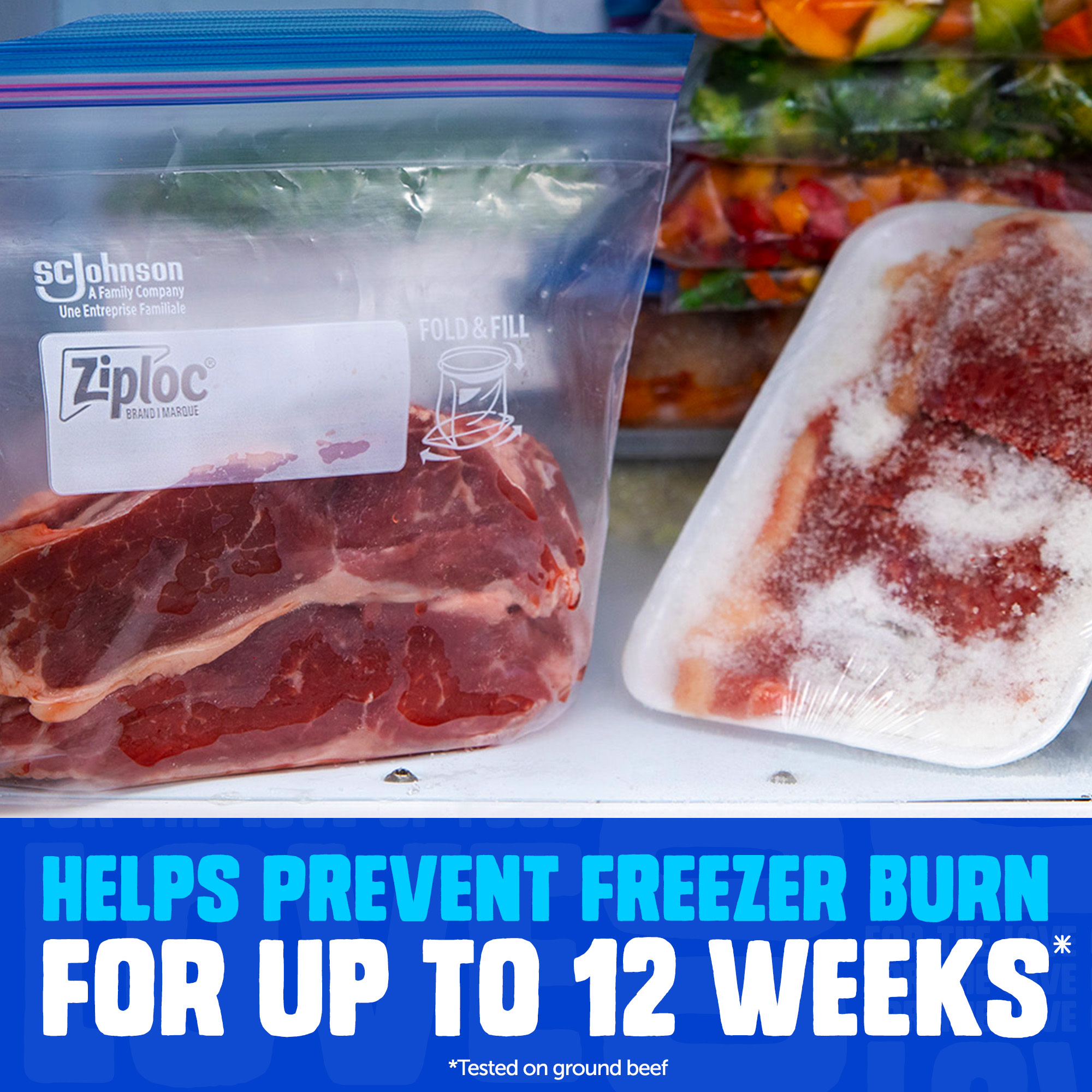 Ziploc Freezer Bags with Grip 'n Seal, Quart, 75 Count photo 2