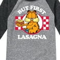 thumbnail image 3 of Garfield - But First, Lasagna - Toddler And Youth Raglan Graphic T-Shirt, 3 of 4