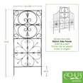 thumbnail image 4 of Achla Designs VFT-22 Aldrich Support Wrought Iron Garden Trellis for Climbing Plants, Graphite, 4 of 4