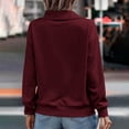 thumbnail image 5 of Fall Women's Fashion Casual Tops Long Sleeve Solid Loose Turtleneck Zipper Pullover Sweatshirts, 5 of 8