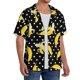 thumbnail image 2 of Fotbe Banana Camisa Estampada de Manga Corta para Hombre, Casual de Verano, Estilo Playero, Sin Arrugas-Large, 2 of 5