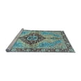 thumbnail image 2 of Ahgly Company Machine Washable Indoor Rectangle Persian Light Blue Traditional Area Rugs, 6' x 9', 2 of 4