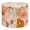 Color 3, variant on Linen Drum Lamp Shades Elegant Vintage Floral Muted Gold Coral Highlights 13" x 13" x 10" Lampshade for Table Lamps Floor Lamps Lamp Shade Replacement Easy Assembly Required