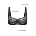 thumbnail image 4 of Women's Unlined Balconette Mesh Bra Sheer See Through Underwire Bras Plus Size 32A-42E, 4 of 5