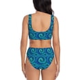 thumbnail image 3 of Wukai Snake Women's Bikini Set Two Piece,wimsuit High Waisted V Neck Twist Front Adjustable Spaghetti Straps Bathing Suit-X-Large, 3 of 7