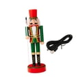 thumbnail image 3 of FVDPWYE Christmas Nutcracker Figurine 11.22'' Tall with Lights Standing Decorative Nutcracker Ornament for Desktop Centerpiece Family Green, 3 of 9