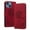 Red, variant on ELEHOLD Case for iPhone 13 Mini, Premium PU Leather Wallet Flip Case Folio Cover with Card Holder Kickstand,Red