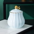 thumbnail image 2 of Sugar Bowl With Lid And Spoon, Ceramic Sugar Storage Jar, Porcelain Sugar Pot-Purple-300ml, 2 of 7