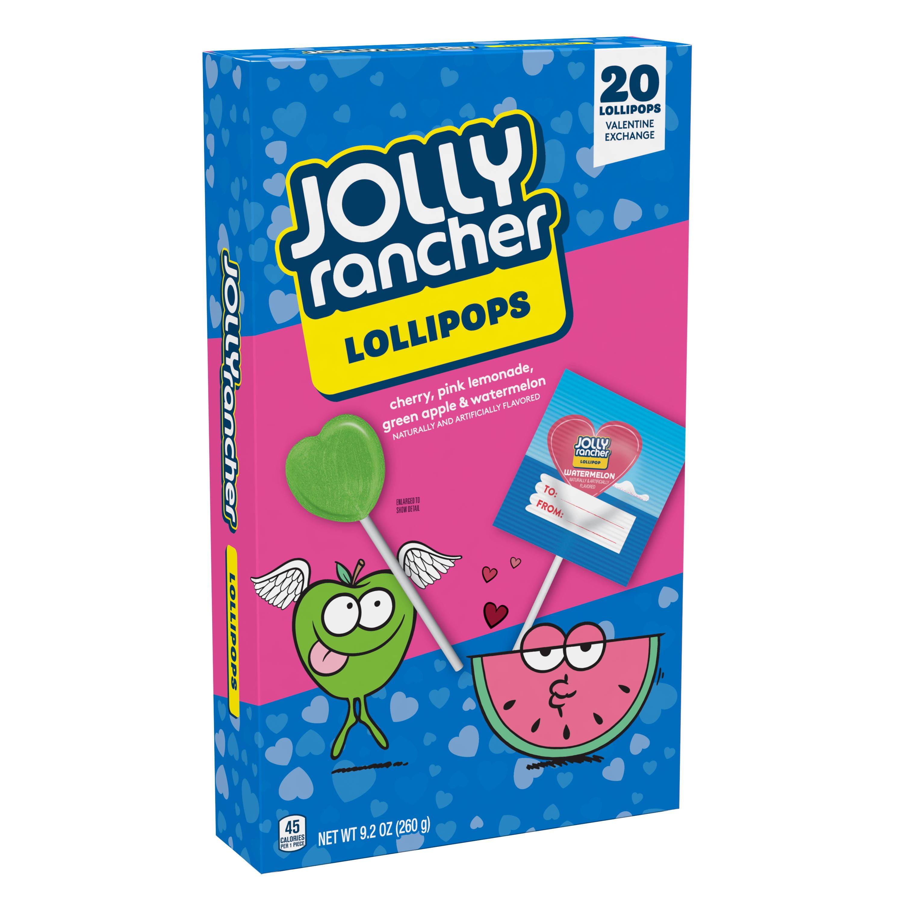 Jolly Rancher Valentines Assorted Flavor Candy Lollipops 20 Count 9