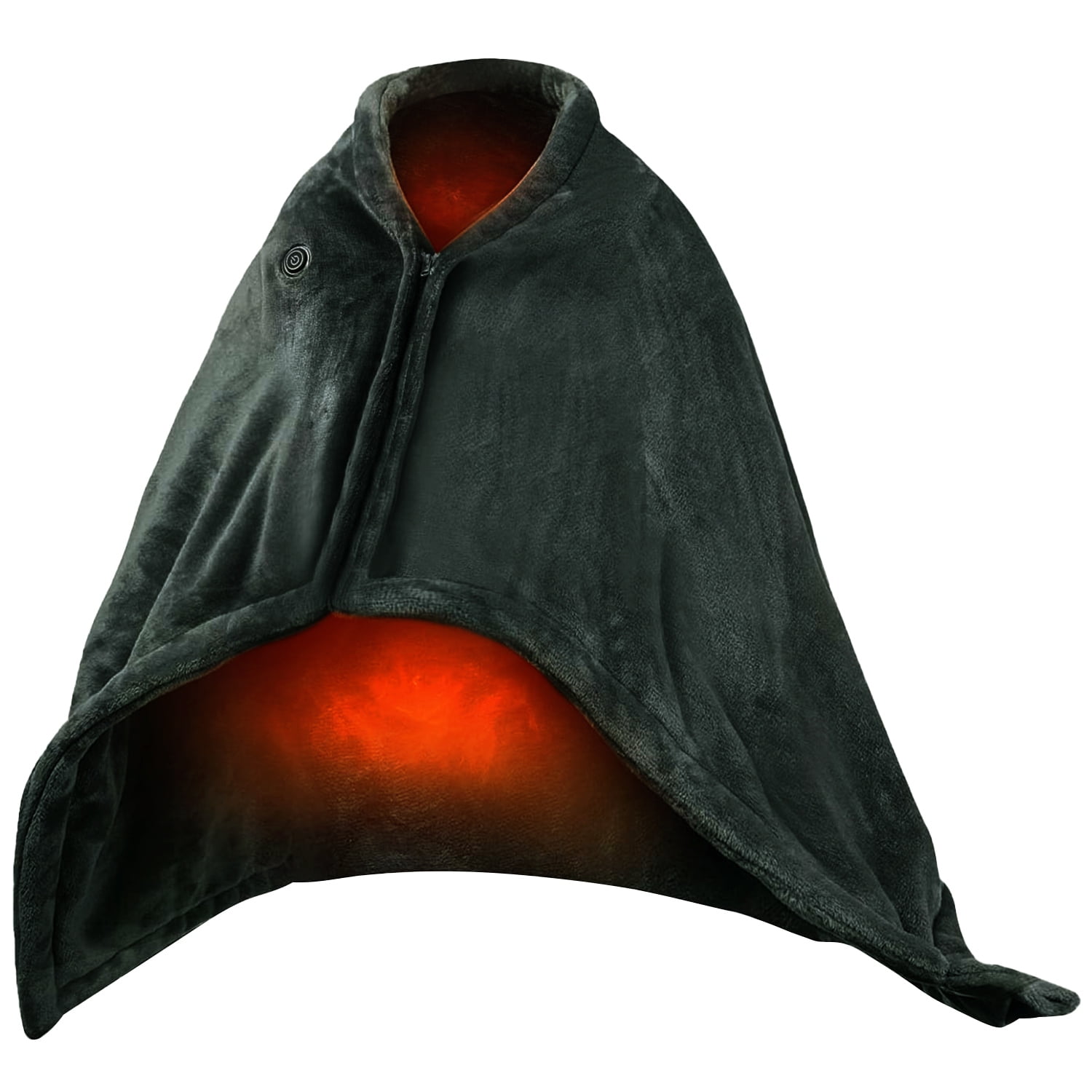 59*31in Electric USB Heated Blanket, Washable Heated Poncho Shawl Wrap Throw with Zipper