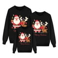 thumbnail image 4 of Fiaer Christmas Sweatshirts for Family Trendy Funny Reindeer Graphic Xmas Pullover Baggy Casual Crew Neck Warm Long Sleeve Holiday Tops Women XL, 4 of 5