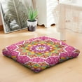 thumbnail image 4 of Abstract Mandala Pillow&nbsp;– 22 Inch Large Square Cushion, Ethnic Inspired Symmetrical Mandala, Soft for Fireplace Seating, 4 of 7
