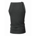 thumbnail image 6 of Men's Square Neck Ribbed Slim Fit Sports Tank Top Dark Gray L, 6 of 10