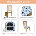thumbnail image 4 of Pioneer Flower Seat Covers for Dining Room Chairs Set Of 6,Stretch Printed Washable Chair Seat Cover with Elastic Ties and Button,Removable Waterproof Couch Cushion Covers, 4 of 6