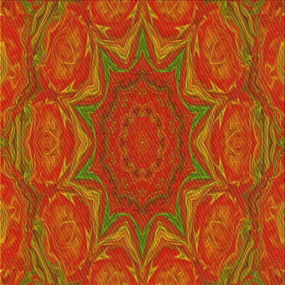 Ahgly Company Indoor Square Patterned Red Area Rugs, 4' Square