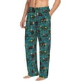 thumbnail image 6 of Fotbe skull black cats in mexican Pattern Men's Pajama Pants,Sleepwear Pants,Pj Bottoms Drawstring And Pockets-Medium, 6 of 6