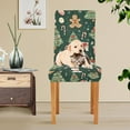 thumbnail image 4 of Yayeee 2 Pack Dining Chair Covers Stretch Parson Chairs Slipcovers Seat Protector, Green Christmas Trees, 4 of 6