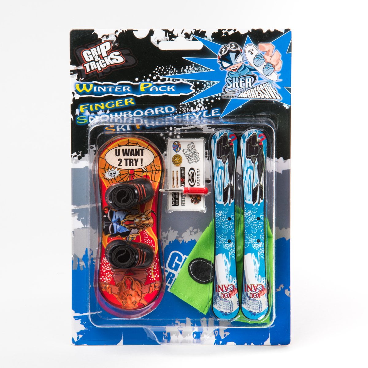 Finger Snowboard & Finger Skis Winter Pack