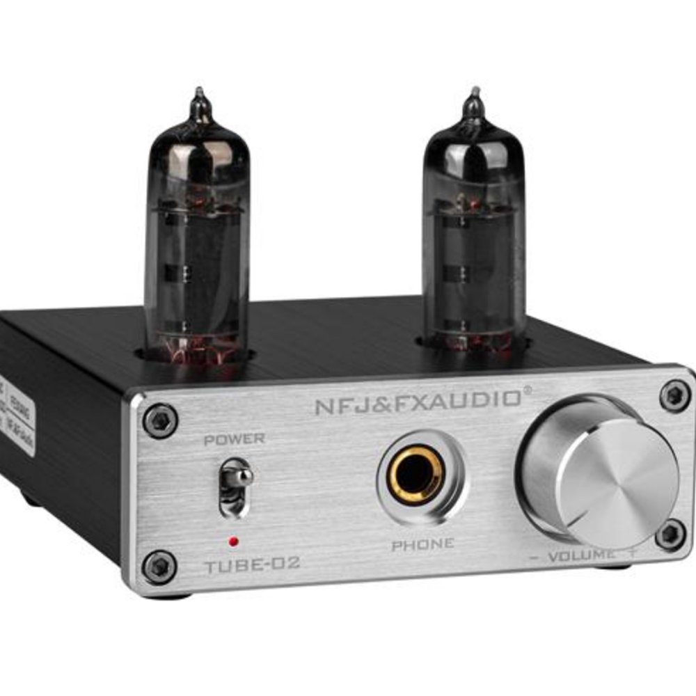 FXAudio TUBE02 Tube Headphone Amplifier Silver