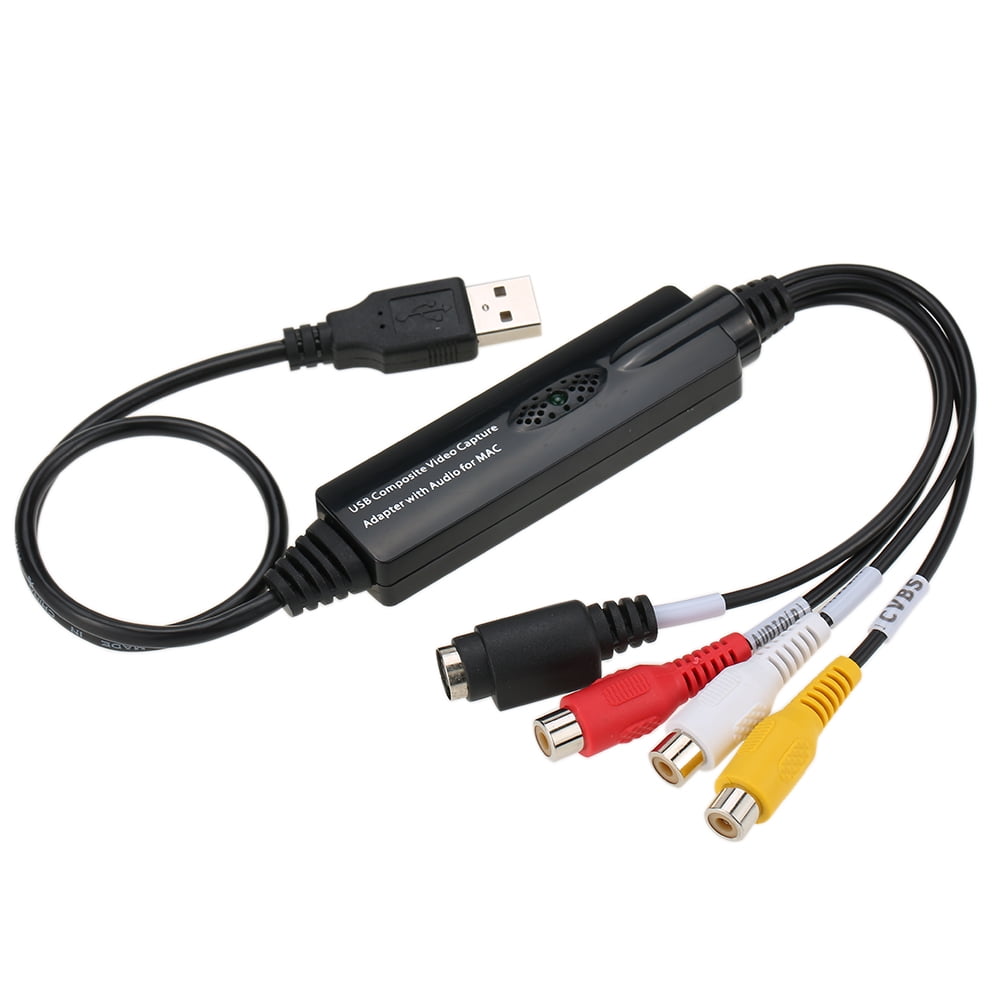 USB Video Audio Grabber Recorder Adapter Card OS 10.4 - 10.12 Camcorder VHS Tape VCR DVD - Walmart.com