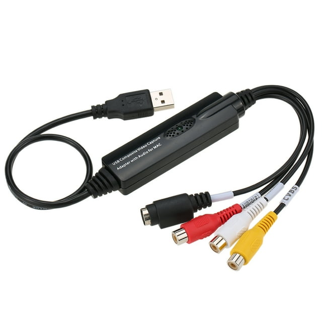 Graflsoa USB Video Capture Device for Mac with Audio Support, Compatible with Mac OS 10.4-10.11+, High-Speed USB 2.0 Interface, Plug & Play, NTSC/PAL/SECAM Formats, RCA & S-Video Inputs, Ideal for
