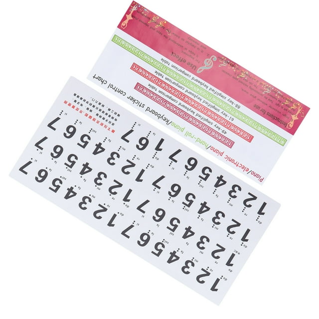 Pegatinas para teclado de Piano ANGGREK PVC 23,7 x 11,5 cm