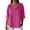 Hot Pink, variant on Women's Casual T-Shirt V-Neck Loose Fit Basic Tee /2 Sleeve Comfy Top for Spring Summer Vacation Beach Travel, Yellow S