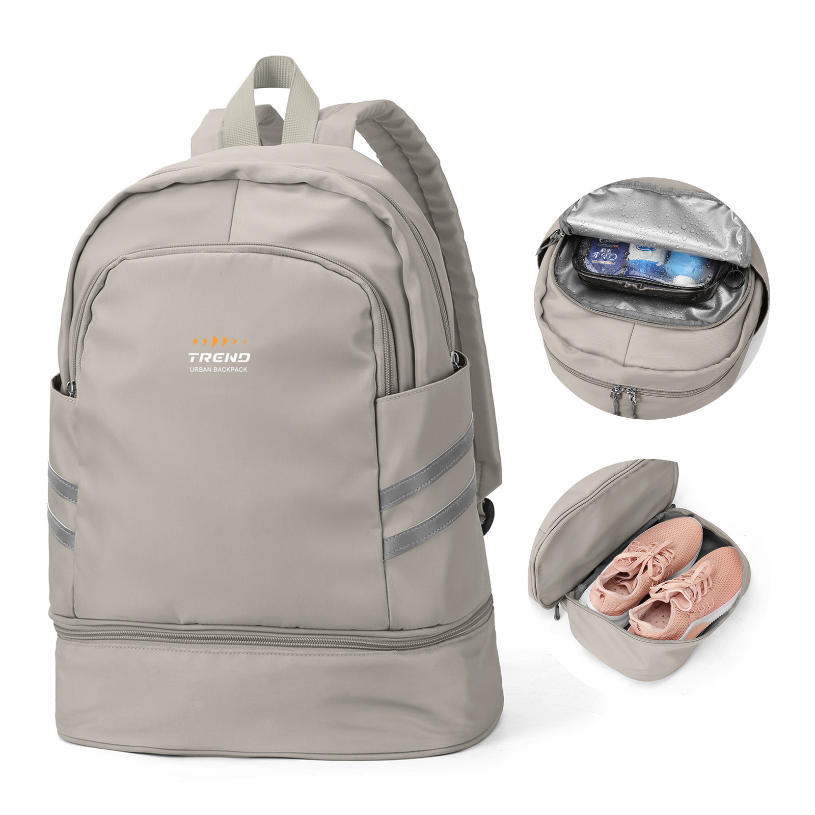 Gym Backpack for Women with Shoes Compartment & Wet Pocket, Large Women