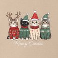thumbnail image 3 of Wild Bobby Meowy Catmas, Christmas Cat Lover Design Unisex Sweater Crewneck Sweatshirt, 3 of 5